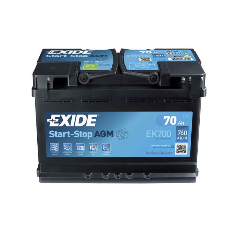 Exide AGM EK700 70 AЧ, 760А